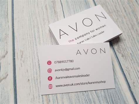 Gotprint.com is a great place to order business cards if you're someone who loves plain and simple design. Business Cards for Karen's Avon | Cards, Place card ...