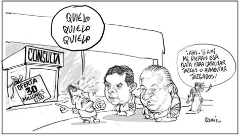 La consulta popular con relación al juicio contra los expresidentes consistirá en una pregunta. Caricatura periodística de BONIL: Más sobre la Consulta ...