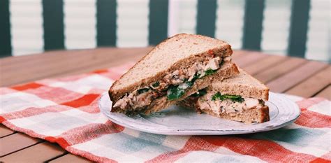 This mediterranean sandwich combines hearty, sweet, and savory flavors for a decadent meal. Mediterranean Chicken Salad Sandwiches | The Whole Grains ...