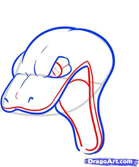Although it was easier but it was fun as well. how to draw a snake head, draw snake heads step 9 ...