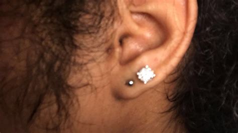 Clean the area where you'll be piercing your ears. HOW TO PIERCE YOUR EAR AT HOME(SECOND LOBE)| MALINA ...