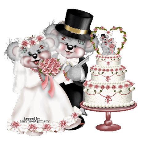 Gif, card e scritte animate per matrimonio e anniversario vasta scelta. gif nounours