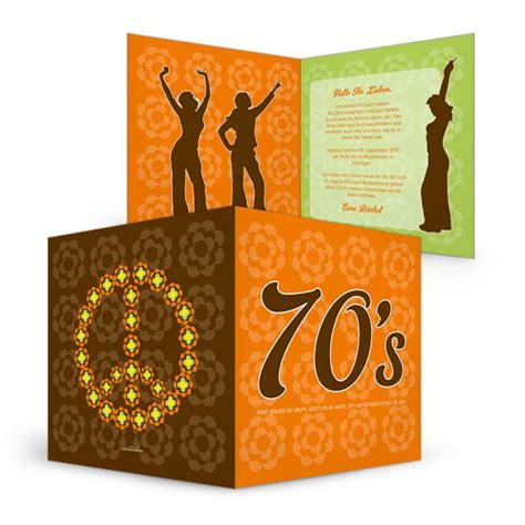 85 geburtstag einladung zitate erstaunlich einladung zum 70. Geburtstagseinladung im 70er Hippie Stil mit Prilblumen | Cariñokarten