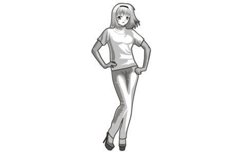 Svg animations are a wonderful way to delight your site visitors, and they're even easy to make! Free Vector | Anime girl modeling in grayscale