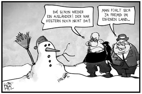 Eine karikatur beinhaltet mich, oder sie ist eine zerschnittene karikatur, die nur andere hinstellt, also keine karikatur. Pegida vs. Schneemann By Kostas Koufogiorgos | Politics ...
