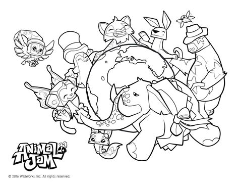 Animal jam coloring page is filled with stickers, games Here is the Animal Jam Coloring Page! Click the picture to ...