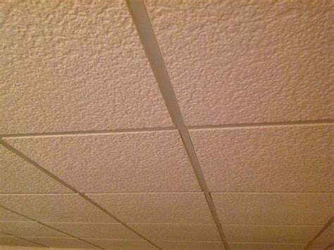 Paint popcorn or acoustic ceilings with a specialized thick. Asbestos in ceiling tiles??