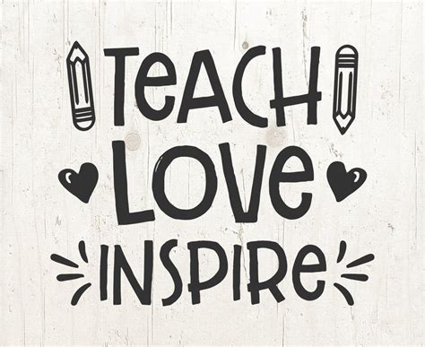 Teach love inspire svg teacher svg school svg teach svg | Etsy ...