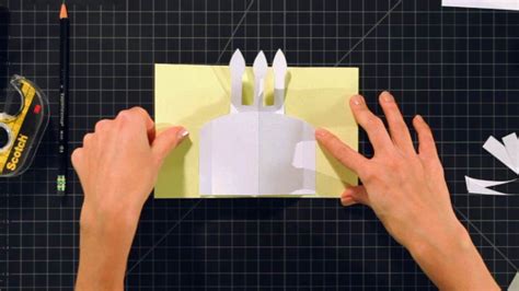 It opens up, folds flat, and reveals a fantastic slice of black forest gateau. How to Make a Birthday Cake Pop-Up Card - Howcast