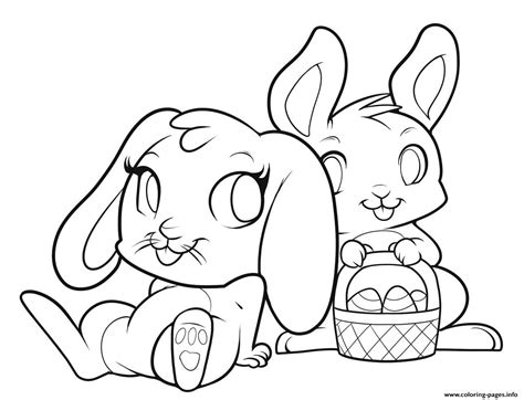 The cute & adorable easter bunny is one of the most enduring symbols associated with the easter festival. Easter Bunnies Cute Bunny Coloring Pages Printable