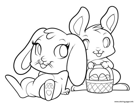 The cute & adorable easter bunny is one of the most enduring symbols associated with the easter festival. Easter Bunnies Cute Bunny Coloring Pages Printable