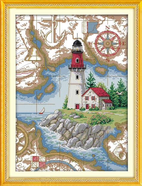 This lighthouse cross stitch pattern comes from nonstop stitch on etsy, and it costs $7.70. Aliexpress.com : Buy The cartoon lighthouse Cross Stitch ...