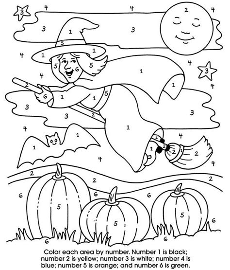 Here are 10 halloween coloring pages for your kids! Maluj podle čísel | Halloween worksheets, Halloween ...