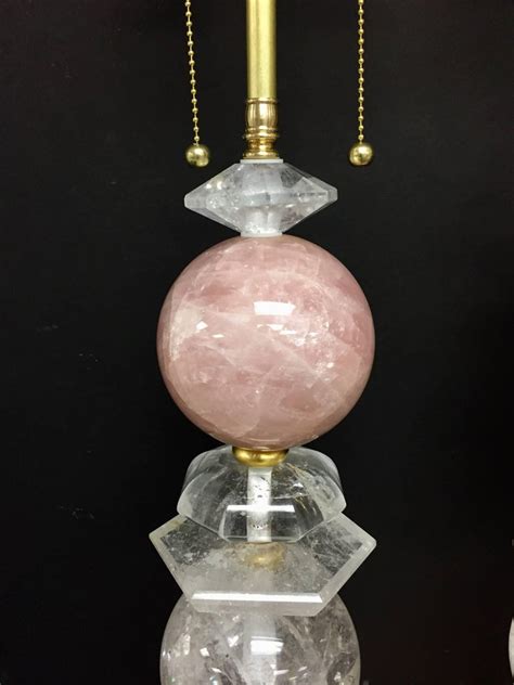 I felt pretty mixed about seeing them. Wonderful Pair of Bagues Mid-Century Modern Rock Crystal Rose Quartz Table Lamps For Sale at 1stDibs