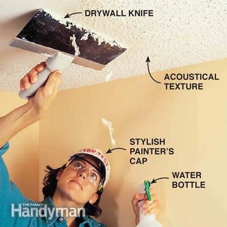 No one will be able to notice that you had repaired the section because it's going to blend right in with the rest. How to Texture a Ceiling and Walls: Apply Knockdown ...
