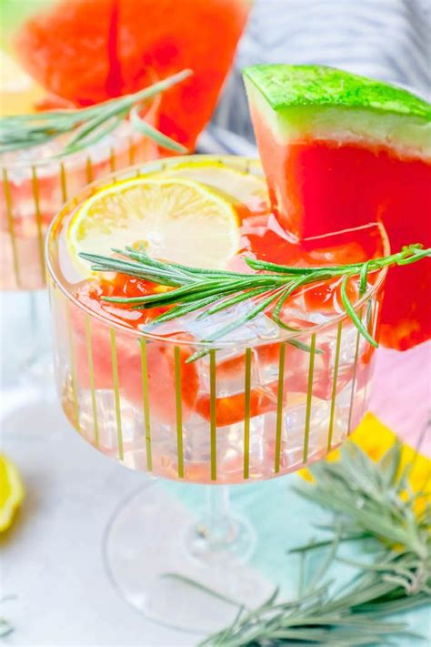 What @fresitacanada summer cocktail are you?! Rosemary Watermelon Lemonade Vodka Cocktail and Mocktail ...