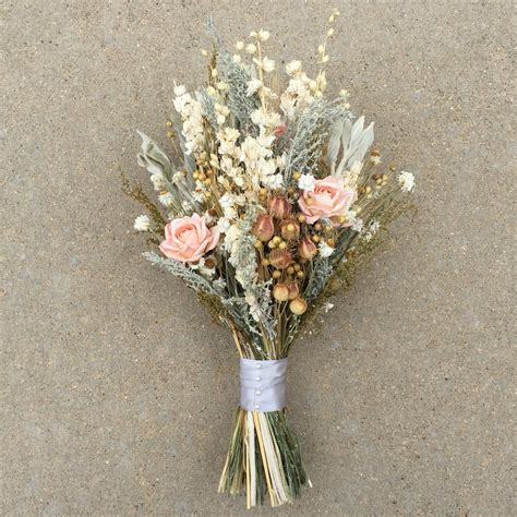 I recommend first trying your local wholesale flower mart or florist. Peach Vintage Wedding Bouquet - Dried Flowers | Natural ...