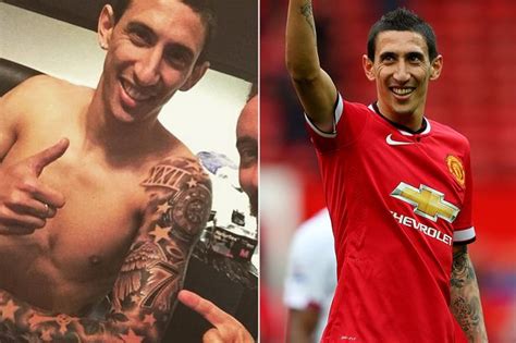 'blue tattoo' i'm here for you baby, hold on tighti'm with you darling in the dark of nightif the devil comes keep me safeour faith and hope in jesus. Man United fans get excited by Angel Di Maria's new tattoo ...