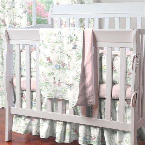 The waverly rose toile 4 piece baby crib bedding set includes: Pink Over the Moon Toile 3-Piece Mini Crib Bedding Set ...