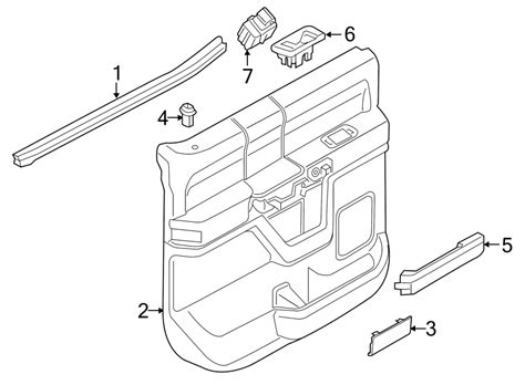 Ford truck drawing at getdrawings. Ford F-150 Door Interior Trim Panel. CREW CAB, W/POWER ...