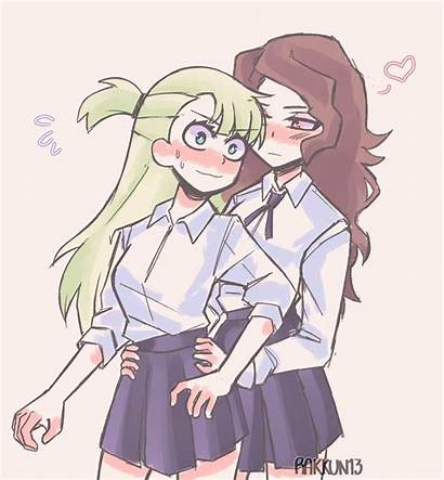 Anime Lesbian Couples Manga Girlxgirl Witch Academia