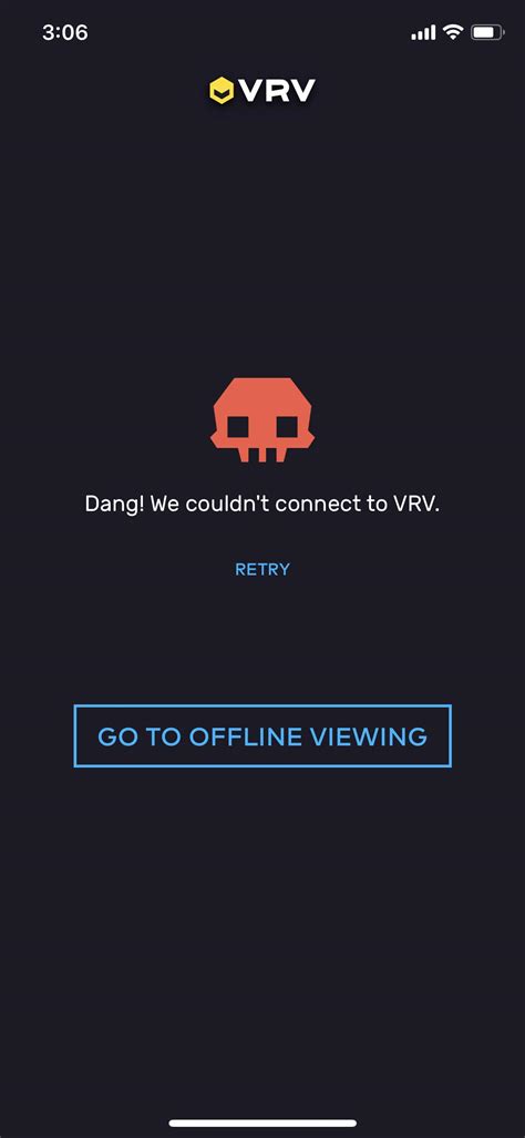 The mobile app and the web app work flawlessly. Who else mobile app not working : vrv