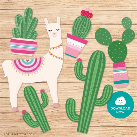 Blog home design video contributor news. Llama cake topper in hot pink and green. Llama and cactus ...