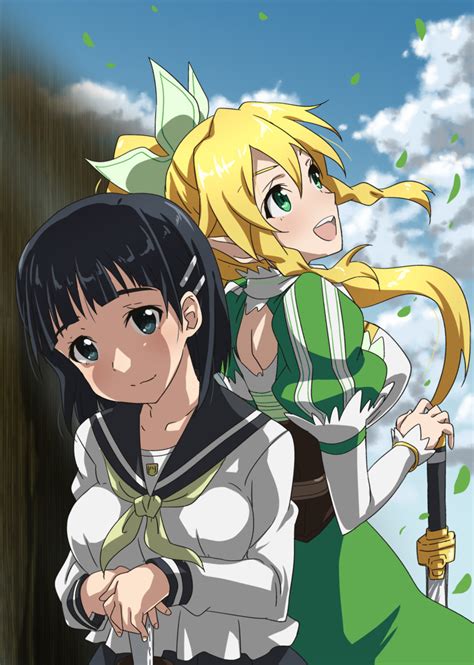 Sword art online is a science fantasy anime series adapted from the light novel series of the same title written by reki kawahara and illustrated by abec. leafa and kirigaya suguha (sword art online) drawn by ...