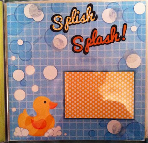 These two little girls get water everywhere when they are in the bathtub. Bath time baby scrapbook page | Baby scrapbook pages, Baby ...