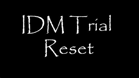 No matter how powerful a software is, there will always be a way to crack things up. Internet Download Manager(IDM) Trial Reset - YouTube