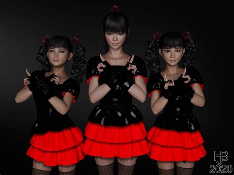 Babymetal has also embarked on several tours, with a majority of their tour dates taking place outside of asia. Babymetal 3D Rendering | RenderHub Gallery