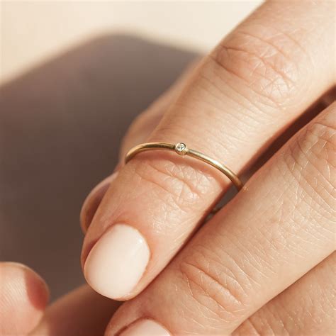 T.w.) in 14k gold, white gold or rose gold $2,250.00 $39.99 effy bonus buy $39.99 effy bonus buy Small Diamond ring, GOLD, Dainty Ring, Tiny Ring, Really Thin Rings, Stackable Engagement Ring ...