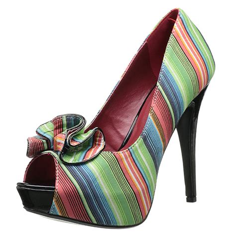 Scarpe con tacco vintage da donna, dagli anni 50, 60, 70, 80 e 90. Multicolore 13 cm LOLITA-12 scarpe décolleté spuntate ...