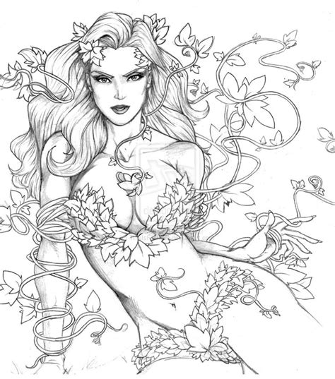 So if you like playing with color and won't get bored with the same pages, try that one too. Poison ivy coloring pages to download and print for free