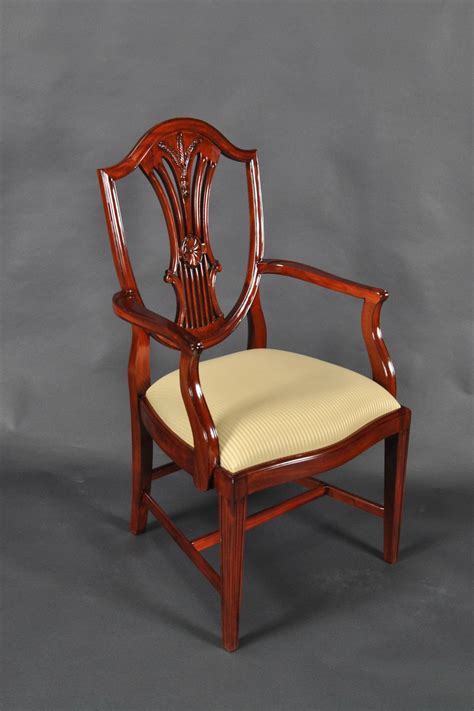 Pair of stunning regency mahogany circa 1830 shield back hall chairs nice patina. Solid Mahogany Shield Back Chairs