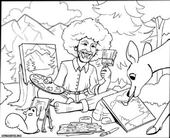 These free coloring pages are available on the series designs and animated characters on getcolorings.com. Bob Ross Coloring Page | Coloring Page Blog