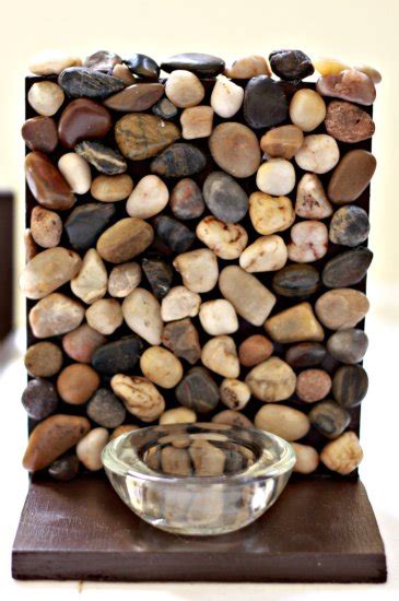 Candle sconce wall decor crystals and stones. DIY: Stone Sconces | S t a r d u s t - Decor & Style