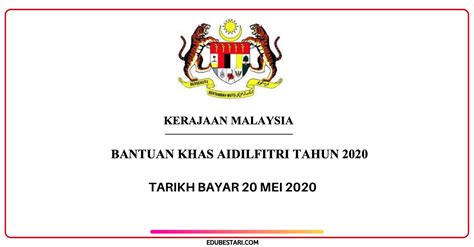 Kerajaan johor telah mengumumkan berita gembira buat 19,602 penjawat awam negeri, termasuk yang berkhidmat di pihak berkuasa tempatan dan badan berkanun negeri tersebut bayaran bantuan khas aidilfitri ini akan dibuat pada 30 mei ini. Tarikh Bayaran Bonus Bantuan Hari Raya Aidilfitri ...