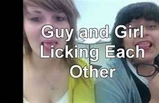girl licking each other guy