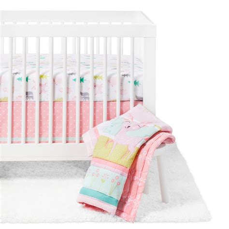 Protects your babies from being hit by the. Crib Bedding Set Forest Frolic 4pc - Cloud Island™ Pink ...