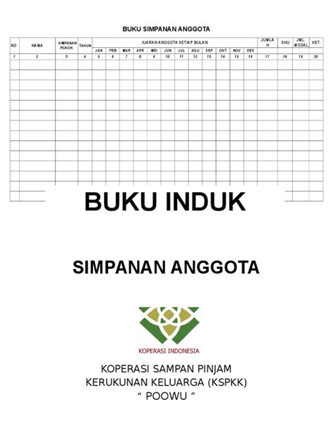 Check 'simpanan' translations into english. Buku Simpanan Anggota