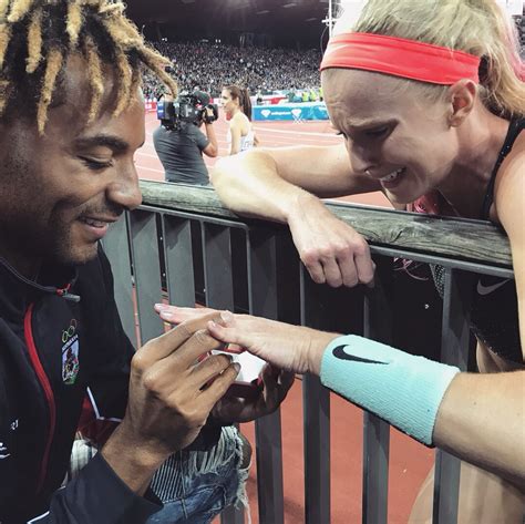 Her obsession with shiny things, including rose gold fingernail polish, add a bit of shine to her down and dirty lifestyle. Olympian Proposes To Olympian At Track Meet - Bernews