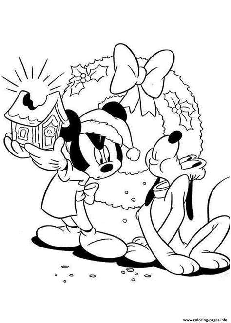 Puppy wearing santa hat in gift box. Christmas Mickey Mouse And Pluto S48dd Coloring Pages ...