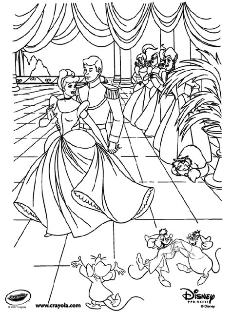 Collection of disney princess coloring pages cinderella (34) disney princess wedding color page cinderella coloring pages Disney Princess Cinderella at the Ball | crayola.com.au