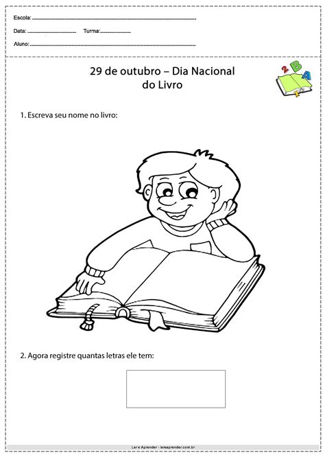 Dia 18 de abril é o dia mundial do livro. Escreva seu nome no livro - Ler e Aprender