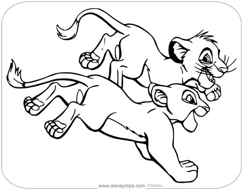 She is the mate of mufasa , with whom she has a son: The Lion King Coloring Pages (2) | Disneyclips.com