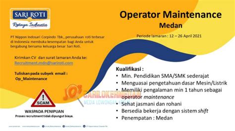 Lowongan kerja di medan agustus 2021 temukan loker terbaru yang sesuai dengan lokasi, pendidikan, dan minat anda. Loker SMA SMK Di PT Nippon Indosari Corpindo Medan April 2021