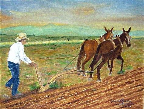 Labrando con mulas JosÃ© Luis Reynolds - Artelista.com