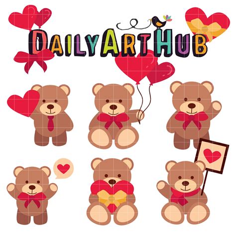 Teddy Bear Clip Art Set - Daily Art Hub - Free Clip Art Everyday | Clip art, Free clip art, Owl 