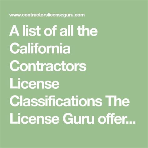 We did not find results for: California Contractors License Classifications ...